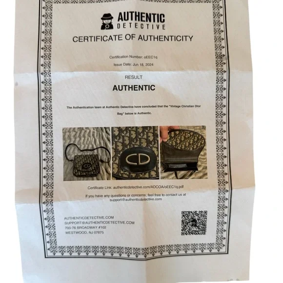 Dior Trotter Vintage Navy Shoulder Bag with COA - Picture 12 of 12